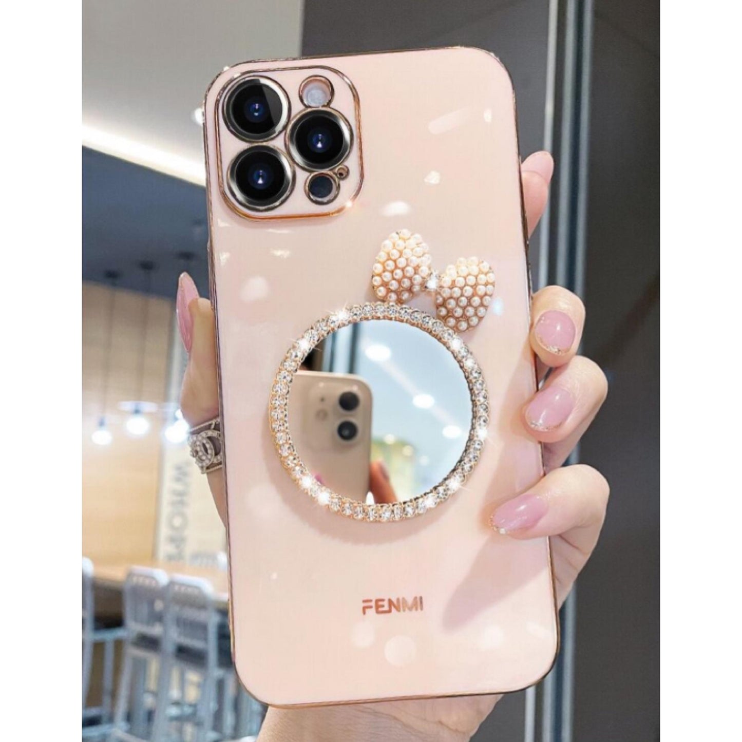 Bow mirror Phone Case Compatible for iPhone