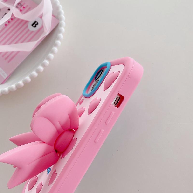 Love Bow Bracket Phone Case Compatible for iPhone