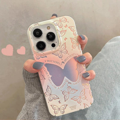 Sparkling Pink Rhinestone Bow Phone Case Compatible for iPhone