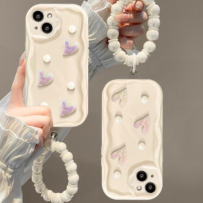 Pink Love Phone Case With A Bracelet Compatible for iPhone