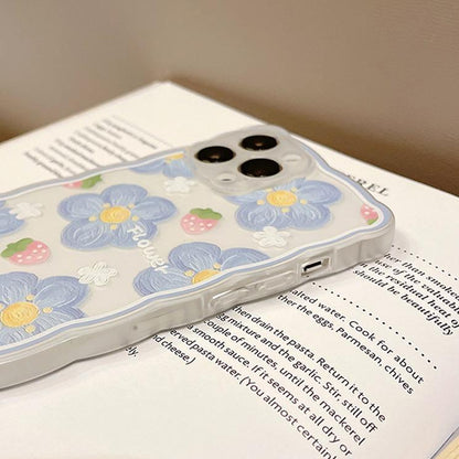 Strawberry Flower Phone Case Compatible for iPhone