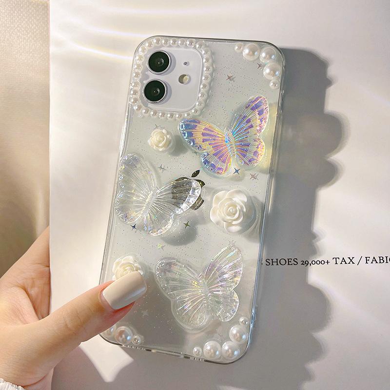 Beautiful Flash Butterfly Phone Case Compatible for iPhone