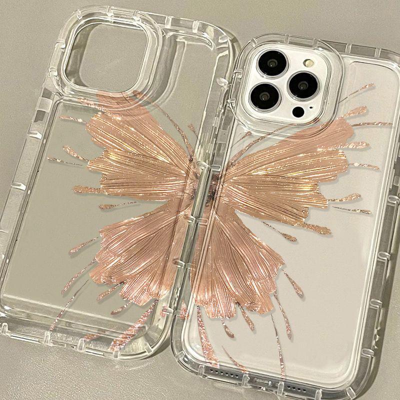 Advanced Golden Butterfly Phone Case Compatible for iPhone