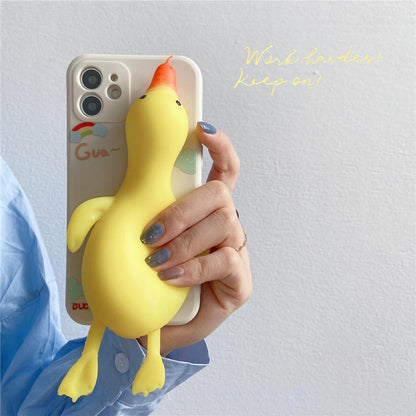 Decompression Duck Phone Case Compatible for iPhone