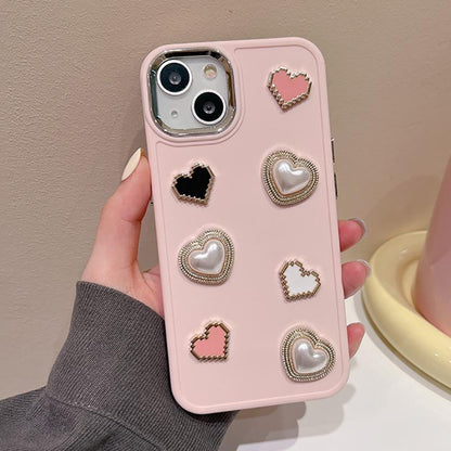 Love Pink Gem Phone Case Compatible for iPhone