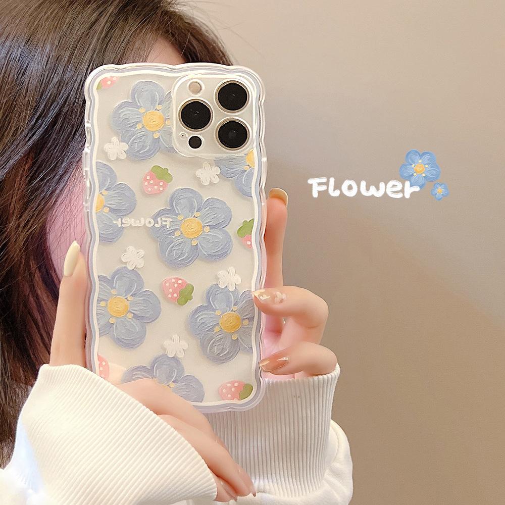 Strawberry Flower Phone Case Compatible for iPhone