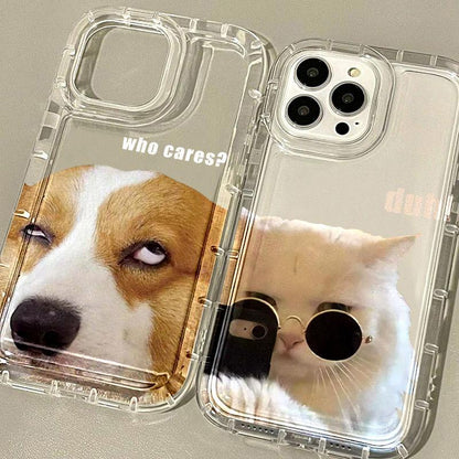 New Cat and Dog Phone Case Compatible for iPhone