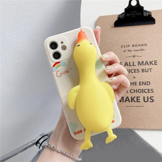 Decompression Duck Phone Case Compatible for iPhone