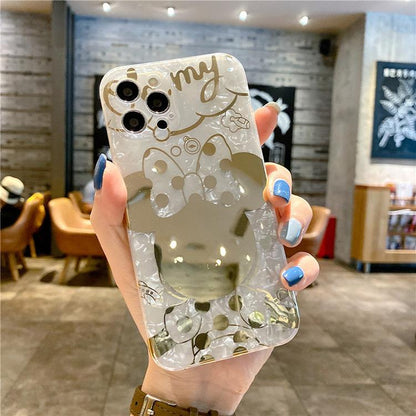 Shell Pattern Cartoon Quicksand Support Protective Cover Compatible for iPhone