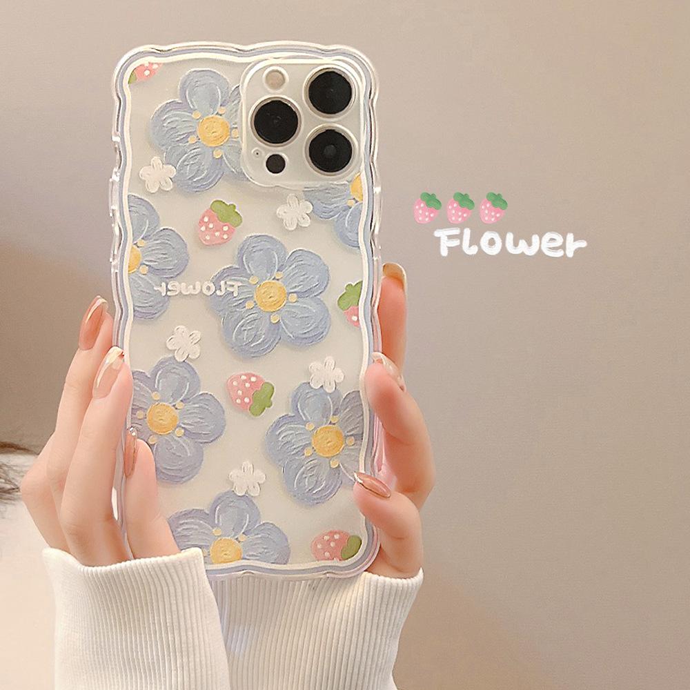 Strawberry Flower Phone Case Compatible for iPhone