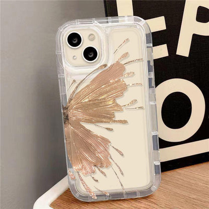 Advanced Golden Butterfly Phone Case Compatible for iPhone